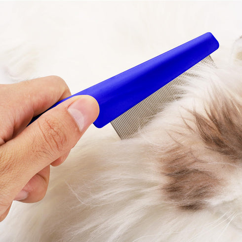 2 Packs Pet Hair Comb, 2 in 1 New Pet Comb Multifunctional Pet Hair Comb Pet Hair Comb Flea and Tear Stain Removal Pet Comb for Grooming and Dehai...
