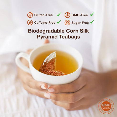 Himalayan Buckwheat Tea - 30 Corn Silk Pyramid Teabags 6 grams each | Roasted Tartary Soba Caffeine Free Tea | Premium Grade, All natural...