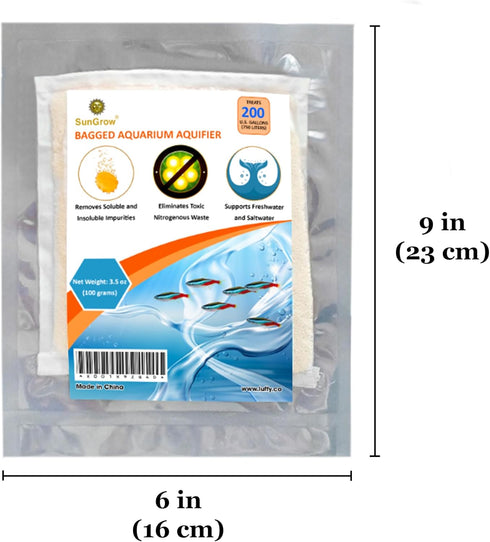 SunGrow Aquarium Resin Filter Media – Remove Ammonia, Nitrite & Nitrate Clear Brown Water from Indian Almond Leaves & Driftwood, for Freshwater & ...