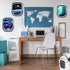 Blulu 6 Pieces 3D Space Capsule Window Wall Decor Outer Space Window Wall Decals Poster Spacecraft Astronaut Mural Galaxy Wallpaper Stickers for K...
