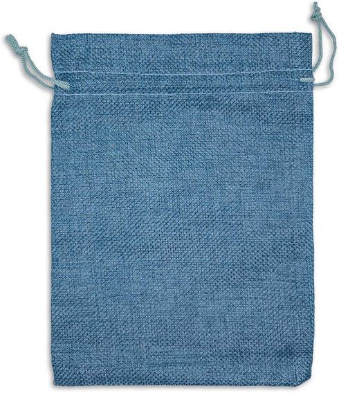 12-Pack 5.5x7.75 Natural Burlap Gift Bags w. Drawstring (Teal Blue, Medium) for Party Favors, Presents or DIY Craft by TheDisplayGuys...