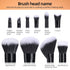 BS-MALL Makeup Brushes NO Smell 10 PCS Set Black Color Synthetic Foundation Powder Concealers Eyeshadows with Black Case...