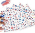 6Sheets Independence Day Nail Art Stickers 4th of July Nail Decals 3D Self Adhesive Nails Art Supplies Classics American Flag Eagle Heart Design S...