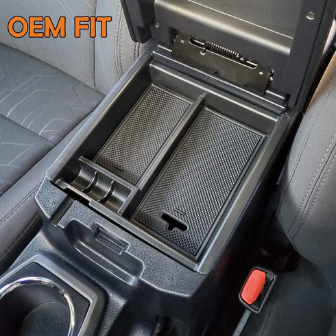 JKCOVER Center Console Accessory Organizer Compatible with Toyota Tacoma 2016 2017 2018 2019 2020 2021 2022 2023, ABS Material Box Insert Tray (Bl...