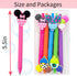 HL Hope&Luck 5PC Cute Mouse Head Character Ears Pens | Pen for Adults & Kids | Multi Color Cartoon Retractable Ballpoint Pens | Gift for School Te...