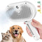 Cat Steam Brush for Shedding, 3 In 1 Self Cleaning Steamy Pet Brush Anti-Static Flying Hair Spray Cat Brush for Long and Short Hair Pets Grooming ...