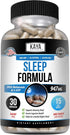 Kaya Naturals - Sleep Support Formula with Melatonin - Aid Support Vitamin Supplement - Sleep Stress and Mood Support - L-Tryptophan, Passion Flow...