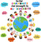 31 Pcs Bulletin Board Decoration Set Classroom Decorations Diverse Children Borders Cutouts for Party School Student Teacher (Our Strength is Our ...