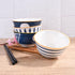 Japanese Rice Bowl Set of 4 Ceramic Sushi Bowls for Soup Oats...