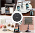 4 Inch Acrylic Turntable Organizer, 2 Pcs Black 360 Degree Rotation Round Turntable for Kitchen Pantry Table Countertop Cabinet Decorating...