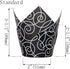 Muffin Greaseproof paper Baking cupcake cups, 2"(Bottom diameter) x 3-1/2"(Height) Black Fancy Floral Print Tulip Baking Cup Case of 125 pcs (125,...