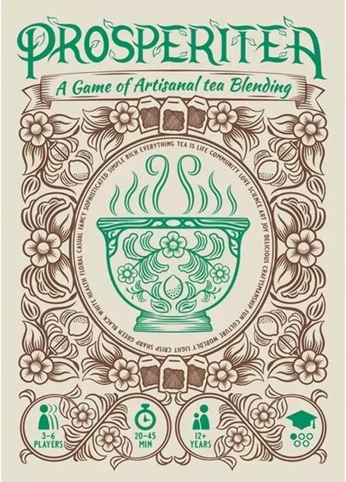 Prosperitea - A Game of Artisinal Tea Blending, Co-opetition Game, Ages 12+, 3-6 Players, 20-45 Min...