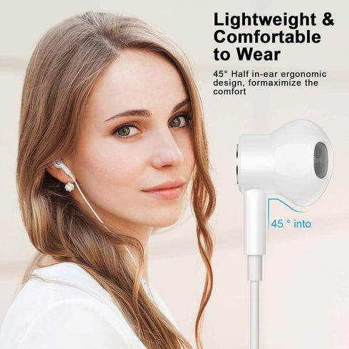 USB C Headphones, Type C Earphones for Samsung Galaxy S20 S21 S22 S23 S24 FE Ultra Apple iPhone 15 Pro Max iPad Magnetic Wired Earbuds Microphone ...