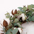 Idyllic Eucalyptus and Cotton Wreath, 14 Inches Artificial Wreath on a Natural Twig Base for Farmhouse, Garden, Wedding, Decor...