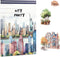 Landscape and City Themed Scrapbook Journaling Stickers, 150 Die-Cut PET and Washi Paper Sticker Book for Junk Journaling, Collage, Craft Projects...