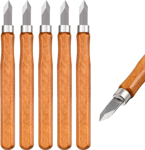 Marking Knife Woodworking Marking Knife Thin Blade Dual Double Bevel Striking Knife Hardened Mn-V Steel Heat Treated Striking Marking Knife (6 Pie...