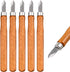 Marking Knife Woodworking Marking Knife Thin Blade Dual Double Bevel Striking Knife Hardened Mn-V Steel Heat Treated Striking Marking Knife (6 Pie...