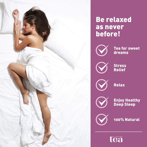 SLEEPING TEA - 30 Tea Bags, Tea for Sweet Dreams, Stress Relief and Relax, Calm Your Nerves & Enjoy Healthy Deep Sleep, 100% Natural Tea for Adult...