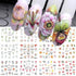 12 Sheets Lily Flowers Nail Stickers Water Transfer Decals Slider Nail Art Decorations White Flower Green Leaf Geometric Line Sliders Spring Flora...