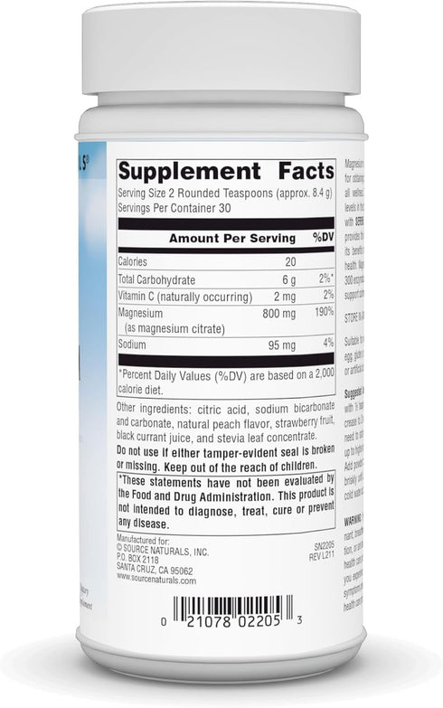 Source Naturals Serene Science Magnesium Serene Berry Flavored, Peaceful Body, 9 Ounces...