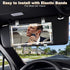 Car Visor Vanity Mirror with LED Lights, Rechargeable Car Mirror Vanity with 3 Light Modes, Touch Control 60 LEDs Makeup Mirror for Car with Auto-...