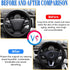 15 inch Car Steering Wheel Cover, Carbon Fiber Microfiber PU Leather Elastic Steering Wheel Protector for Men Women, Anti-Slip Breathable Car Inte...