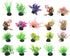 20pcs Fish Tank Landscaping Water Plants Succulants Terrarium Plants Artificial Succulent Aquarium Plants Decors Fish Tank Plants Artificial Plast...