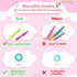 FLYINGSEEDS Unicorn Jewelry Making Kit, 5 Rubber Necklaces and Charms with 100 Big Holes Beads Toy Set, Beading Arts and Crafts, Ideal Gifts for G...
