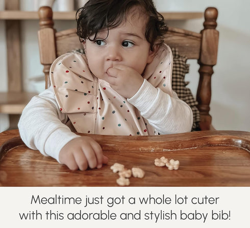 SMOOCH Extra Coverage Baby Bibs for Boys & Girls - Baby Feeding Supplies - Infant and Toddler Bibs, Smock, Waterproof Fabric bib, Fits Ages 6-24 M...