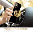 for iPhone 12 Phone Case with 360° Rotatable Finger Ring Holder Kickstand Magnetic Shiny Gold Plated Edge for Women Men Shockproof Soft TPU Protec...