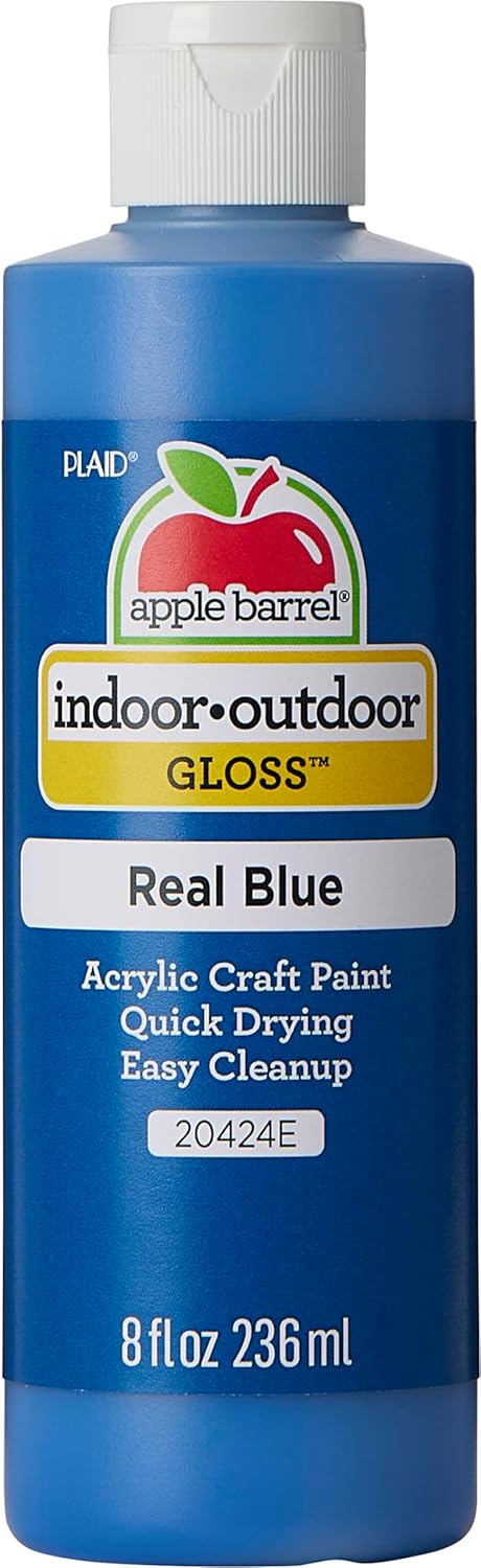 Apple Barrel Gloss Acrylic Paint in Assorted Colors (8 oz), 20424E Gloss Real Blue...