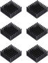 6pcs Small Heatsink 25x25x10mm / 0.98x0.98x0.39inch Aluminum Heat Sink Cooler Radiator with Thermal Conductive Double Sided Tape Cooling for ASUS ...