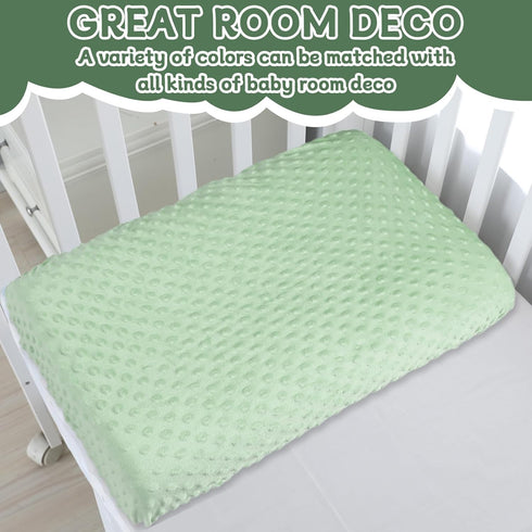 2 Pcs Changing Pad Cover 16 x 32 Inch Ultra Soft Dots Plush Changing Table Covers for Baby Girls and Boys Changing Pad Liners (Sage Green & Cream)...
