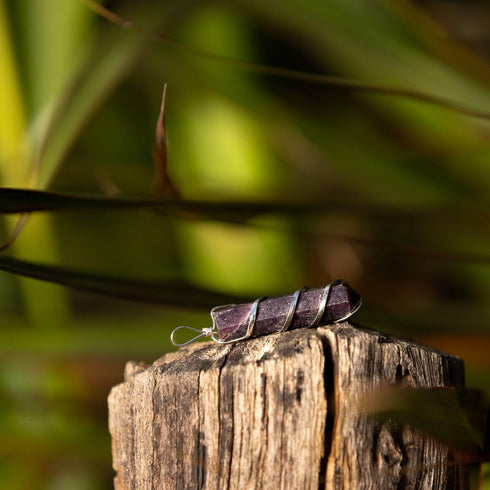 AYANA Lepidolite Crystal Necklace - Handmade Necklaces, Ethically Sourced Crystals and Healing Stones - September Birthstone, Genuine Healing Crys...