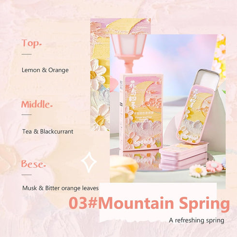 Solid Perfume Balms, 3 Pack Women Solid Colognes, Portable Pocket Balm, Perfect for Travel Use, Natural Fragrance Perfume for Women...