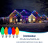 25 Pack C7 Multicolor LED Replaceable Bulbs – Dimmable Multicolor LED Christmas Lights Bulbs, 0.72W Indoor Outdoor Bulbs, Night Light, C7/E12, IP:...
