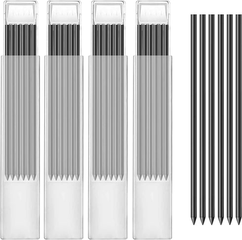 24pcs Pencil Refills, 2.8mm Pencil Refills for Carpenter Pencils, Solid Deep Hole Mechanical Construction Pencil Replacements, Pencil Lead for Mar...