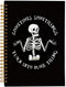 Funny Skeleton Gothic Notebook Journal - Goth Gifts for Women, Witchy Journal, Witchy Gifts for Women, Goth Office Supplies, Sometimes Something T...
