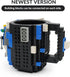Build-on Brick Coffee Mug, Funny DIY Novelty Cup with Building Blocks Creative for Kids Men Women Xmas Birthday (Cool Black)...