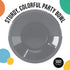 Exquisite Plastic Dessert/Salad Bowls - Solid Color Disposable Bowls - 100 Count (Bowls - 12 oz, Silver)...