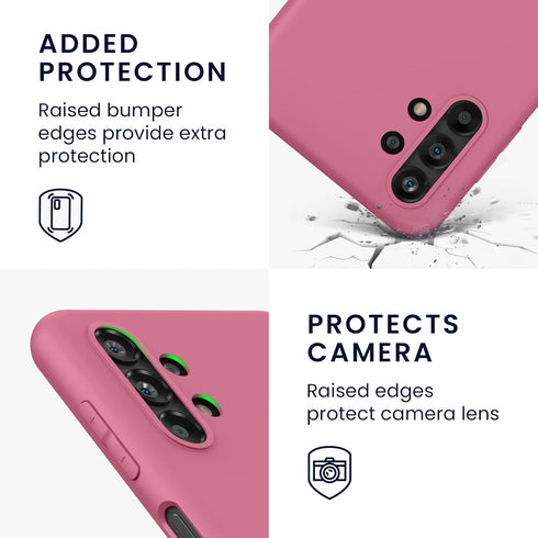 kwmobile Case Compatible with Samsung Galaxy A13 4G Case - Soft Slim Protective TPU Silicone Cover - Dark Rose...