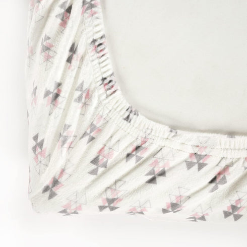 Lush Decor Baby Elephant Stripe Geo Soft & Plush Changing Pad Cover, 32" x 16" x 5", Pink & Gray...