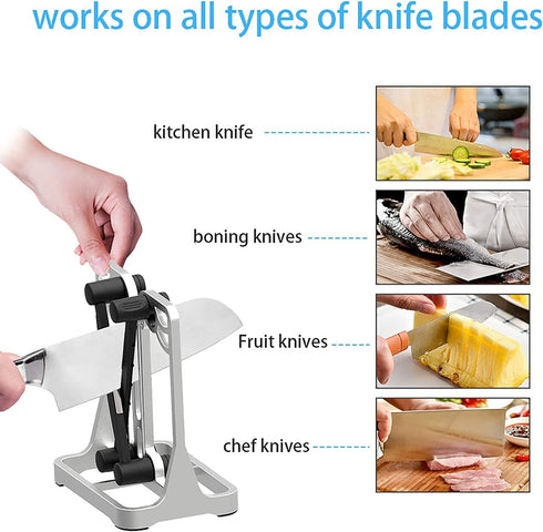 Kitchen Knife Sharpener,Edge Works Knife Sharpeners for Kitchen Knives,Knife Sharpeners for Military Aluminum, Hone, Sharpens, Beveled, Polishes D...