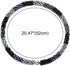 COOLSTEELANDBEYOND Statement Necklace Silver Blue Black Beads Crystal Braided Chain Choker Collar Magnetic Clasp...