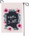 SICOHOME Hello Outside Décor for Yard Garden Flag 12.5"x 18" Spring Summer Flag for Farmhouse Outdoor Decor Double Sided Burlap Yard Flag...