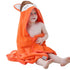 MICHLEY Animal Hooded Baby Towel Washcloth, Toddler Premium Cotton Absorbent Bathrobe for Girls Boys 0-6T (Fox)...