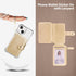 M-Plateau Phone Wallet Stick On PU Leather Card Holder With Zipper Coin Pocket Compatible with iPhone and iPhone Case for Women With 3M Adhesive A...
