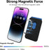 Stronger Magnetic Wallet Cell Phone Card Holder for iPhone 15 Series, RFID Leather Phone Wallet Stick on Series of iPhone 14/13/12 Pro/Promax and ...