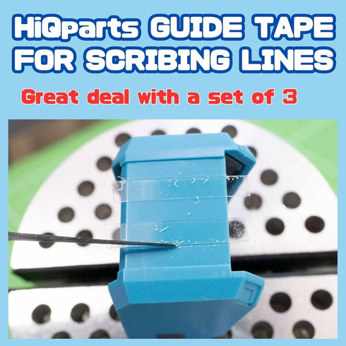 HiQparts Guide Tape for scribing Lines 0.1 inch (3 mm) (98.4 ft (30 m) Roll) x 3 Piece & Sticky Note Set Sujibori Guide Tape...