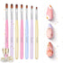 Beetles Gel Nail Brush, 7Pcs Nail Art Brushes, Nail Art Tips Nail Brushes for Nail Art Nail Painting Brush Pen Set for Home and Salon Use Decorati...